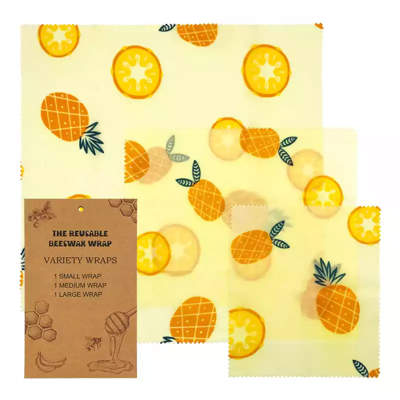 Eco-friendly sustainable reusable food wrap beeswax for sandwich