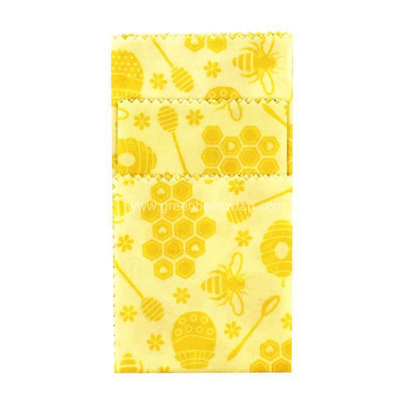 Natural Organic Cotton Cloth  food wrapper Beeswax Wrap-4